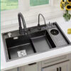 304 bowl undermount stainless steel apron farmhouse handmade waterfall multifunction kitchen sink