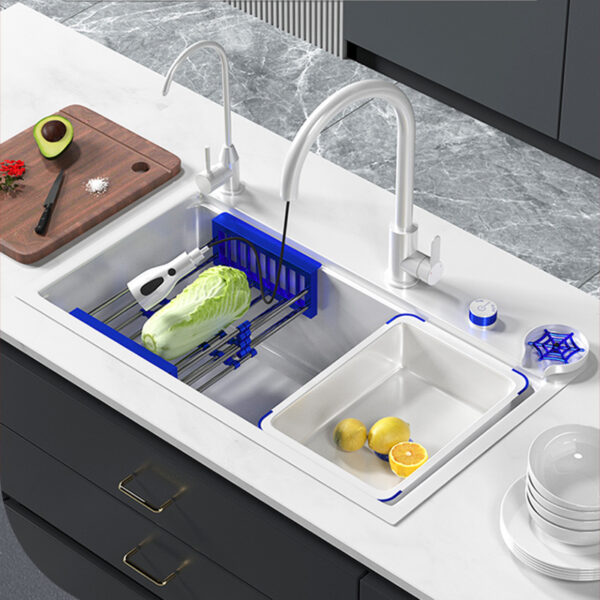 Factory Direct Handmade 304 Stainless Steel Single Bowl White Kitchen Sink – Bild 5