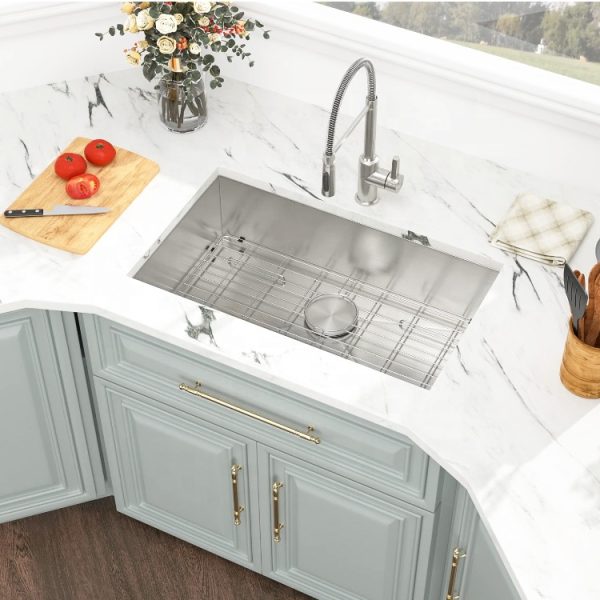 Handmade Undermount Sink Stainless Steel Single Bowl Kitchen Sink