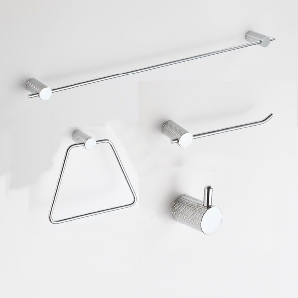 4 Piece Round Design Towel bar Set Stainless Steel Bathroom Accessories Hardware Set