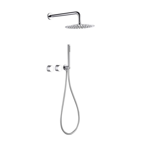 Shower System Ceiling Mounted Dual Function Chrome Faucet Set Shower System