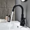 Antique Face Basin Faucet Brass Matte Black