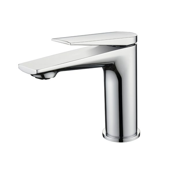 New Model Chrome Finished Deck Mounted Hand Wash Bathroom Basin Mixer Taps
