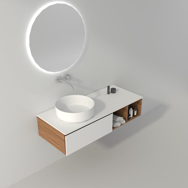 Resin Sanitary Ware Bath Round Vanity Basin Stone Washroom Wash Hands Sink