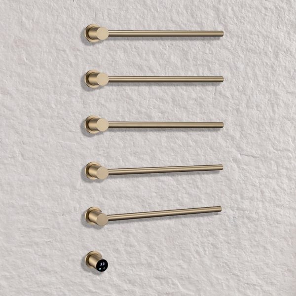 Bathroom Accessories Brushed Gold Embedded Electric Towel Rail Multifunctional Polished Heated Towel Racks Luxury
