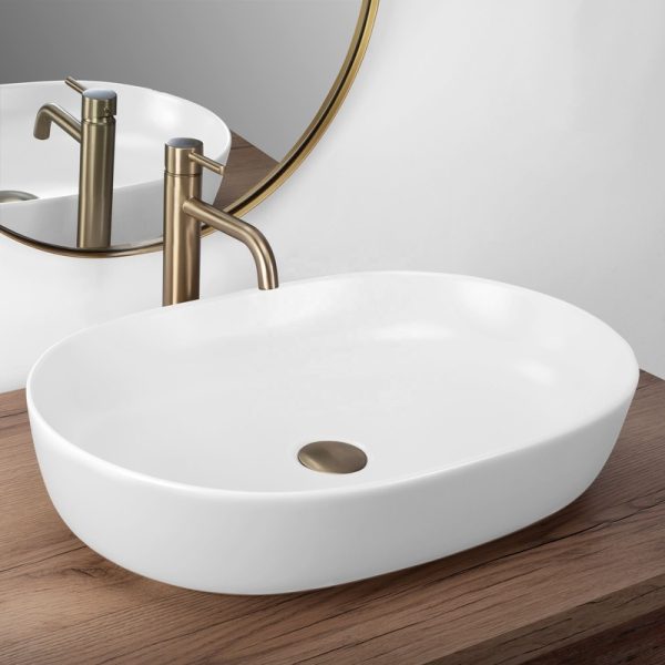 Bathroom Basin Premium Good Price Ceramic Above Counter Lavabos Rectangular Round Edge Countertop Sinks Long Wash Basin