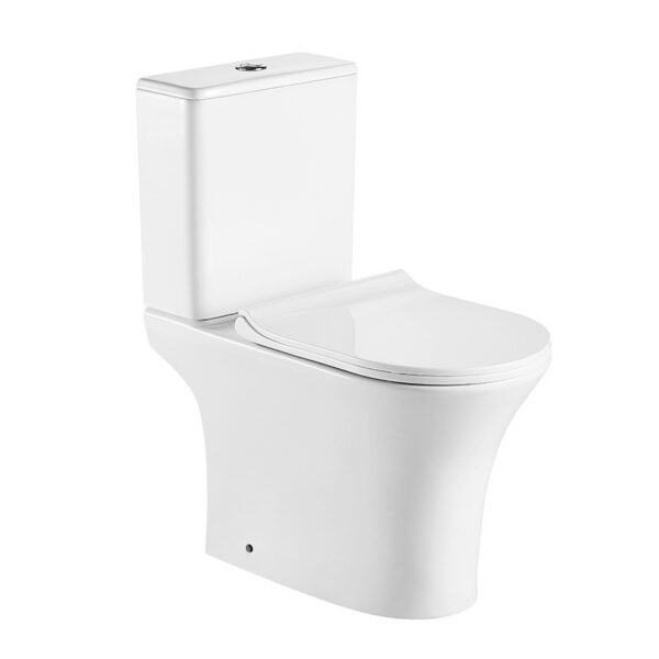 Bathroom Ceramic Toilet Sanitary Ware Tornado Rimless Flush Design Two piece Toilet MP SH8070