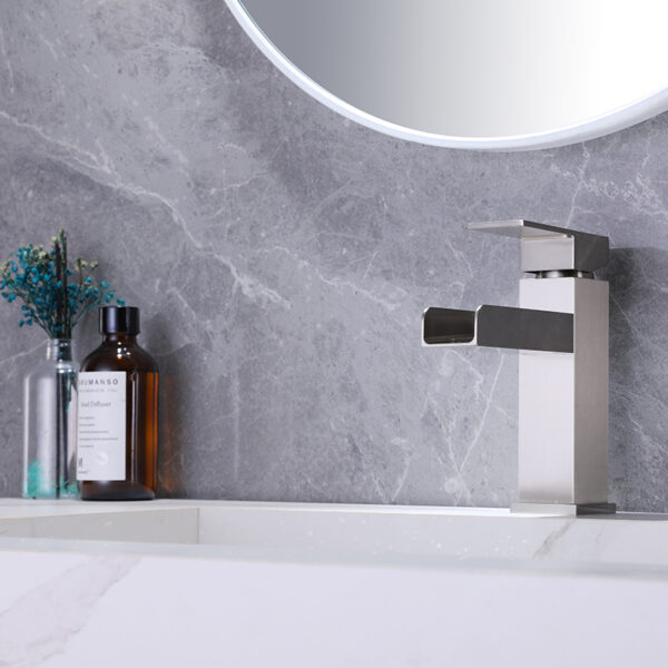 Bathroom Faucet Single Handle Stainless Steel Waterfall Basin Faucet Washroom Mixers Taps Of Basin – Image 5