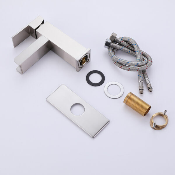 Bathroom Faucet Single Handle Stainless Steel Waterfall Basin Faucet Washroom Mixers Taps Of Basin – Image 7