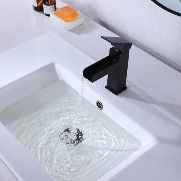 Wholesale Luxury Unique Design Bathroom Faucet Lavatory Basin Gold Waterfall Faucet Mixer – Image 10