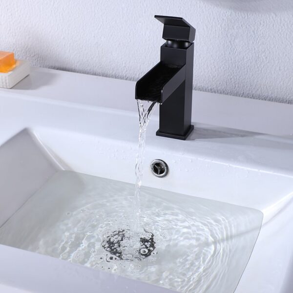 Wholesale Luxury Unique Design Bathroom Faucet Lavatory Basin Gold Waterfall Faucet Mixer – Image 11