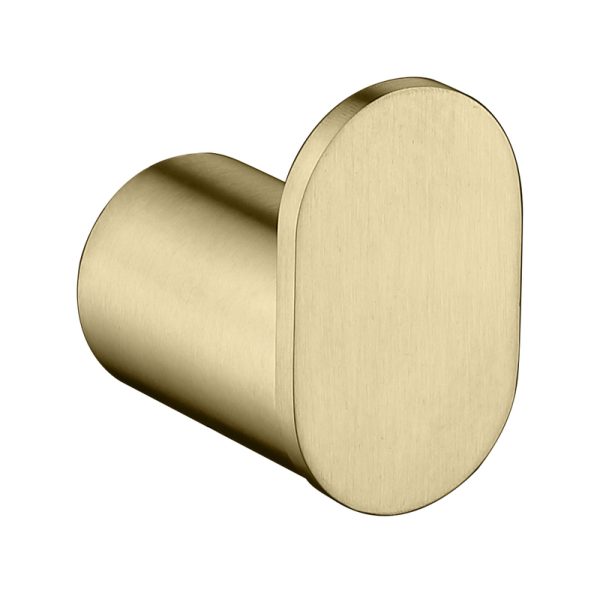 Bathroom Toilet Heavy Duty Brushed Gold Single Towel Hooks Metal Wall Robe Hook Coat Hanger