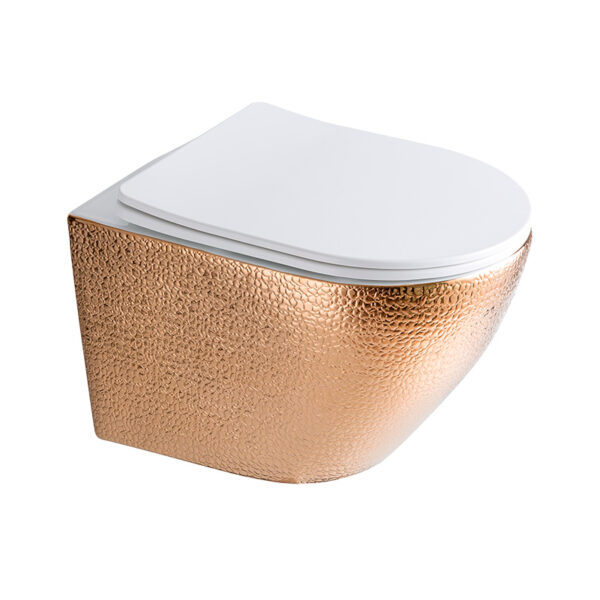 Bathroom Toilets Luxury Electroplated Gold Wc Toilets Wall Hung Toilet 1067