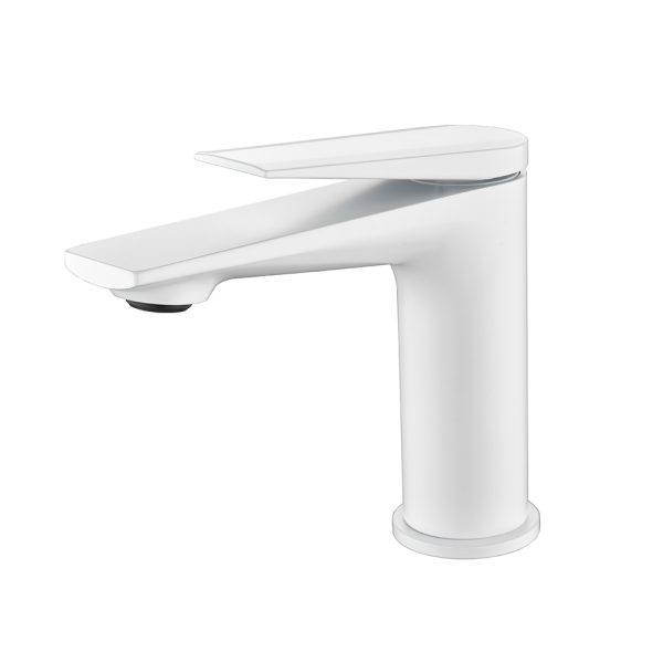 Bathroom White Basin Faucet Bath Mixer Waterfall Brass Sink Faucet Deck Mounted Bathroom Mixer