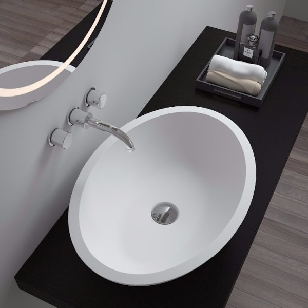 Bellissimo Solid Surface Sink Bathroom Oval Basin Factory Basin Manufacture