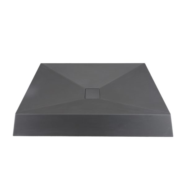 Black Above Counter Rectangular Grey Industrial Style Countertop Bathroom Concrete Art Hand Wash Basin