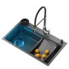 Black Modern Stainless Steel Honeycomb square Kitchen.png 800x800 800x800
