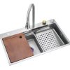 Black Nano Stainless Steel Display Waterfall Kitchen