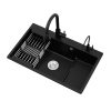 Black Single Bowl Undermount Sink Luxury Kitchen.jpg 800x800