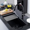 Black Workstation Kitchen Sink Undermount Stainless Steel
