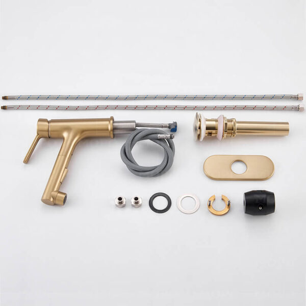 Single handle bathroom sink faucet is made of commercial grade zinc alloy material with superior corrosion & rust-resistant finish.