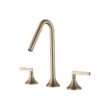 Brushed Gold Bathroom Faucet 2 Handle 3 Hole Brass Sink Faucet Bathroom Basin Water Mixer Taps For Bathroom 1 1