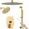 Brushed Gold Slide Bar Rainfall Shower System.jpg 800x800