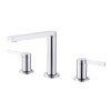 Brushed Nickel 3 Hole Basin Faucet Dual