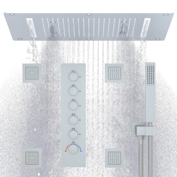 Brushed Nickel 4pcs Body Jet Full Body Shower System