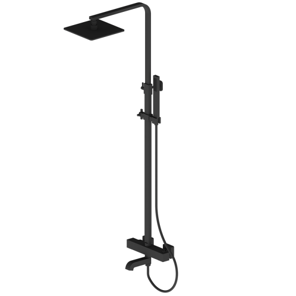 CE Certified Wall-Mounted 3-Way Rainfall Thermostatic Shower Set Modern Style Stainless Steel Ceramic Brass Bathroom Accessories