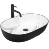 Ceramic Bathroom Lavabo Black White Marble Basin Above Counter Large Countertop Art Sink Ceramic Bathroom Lavabo Black White Marble Basin.jpg 800x800 Ceramic Bathroom Lavabo Black White Marble Basin.jpg 800x800