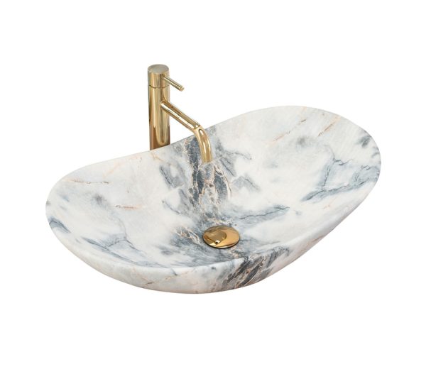 Ceramic Countertop Marble Stone Vanity Vessel Sinks Porcelain Bathroom Hand Wash Basin for Hotel