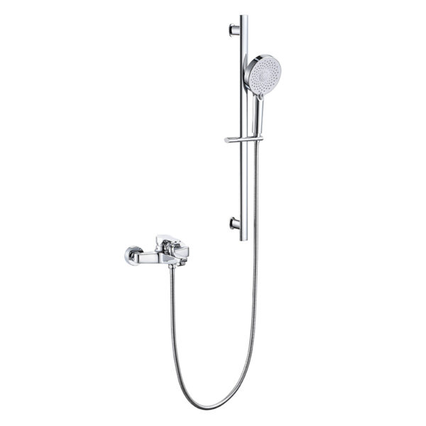 Système de douche pas cher Pommeau de douche à effet pluie Barre de douche réglable avec robinet à valve pour salle de bain