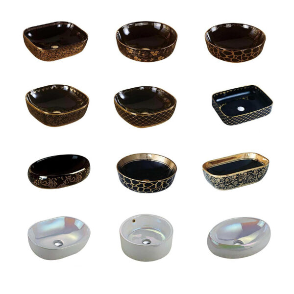 China Gold Ceramic Basin Supplier Wall Hung Basin Art Basin Manufacturers Suppliers