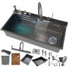 Christmas Discount Multifunctional Black Kitchen Sink 304