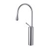 Chrome Brass High Bathroom Faucet Single Lever