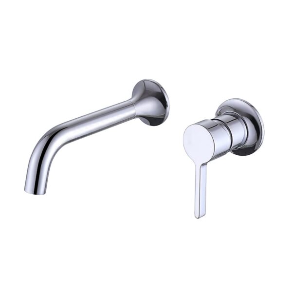 Chrome Brass Wall mounted Basin Bathroom Faucets 1 1