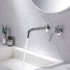 Chrome Brass Wall mounted Basin Bathroom Faucets 1 3