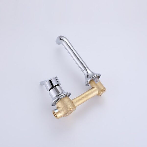 China Faucet Supplier Wholesale Chrome Brass Wall-Mounted Basin Bathroom Sink Faucets - Imagen 9