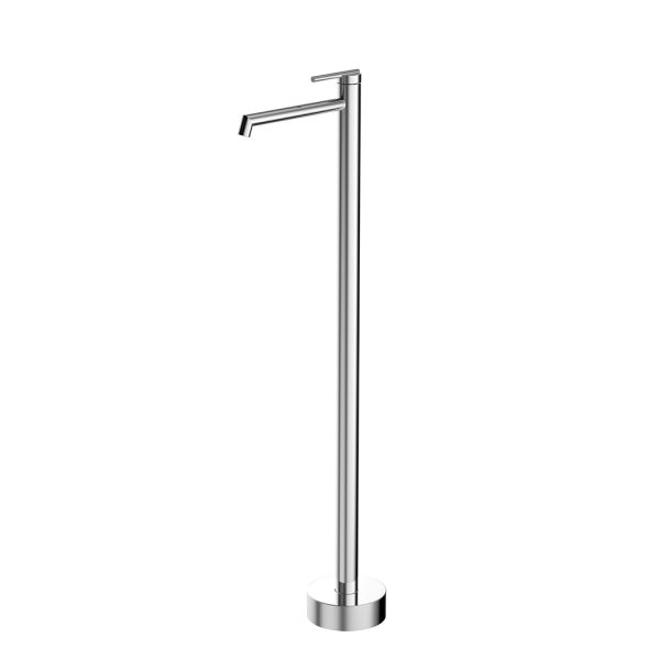 Chrome Finished Solid Brass Freestanding Hot and Cold Basin Water Faucet Design