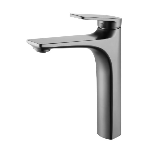 Classic Single-Handle Brass Basin Faucet Gun Metal Finish Thermostatic Feature Hot Cold Water Basin Tap for Bedroom Application