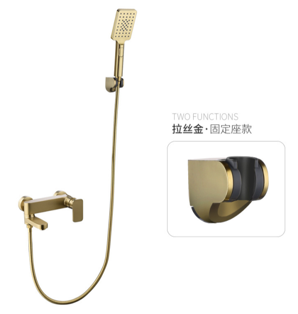 Contemporary Black Wall Mounted Thermostatic Shower Set Rainfall Bathroom Faucet Brass Construction Chrome Finish Brushed