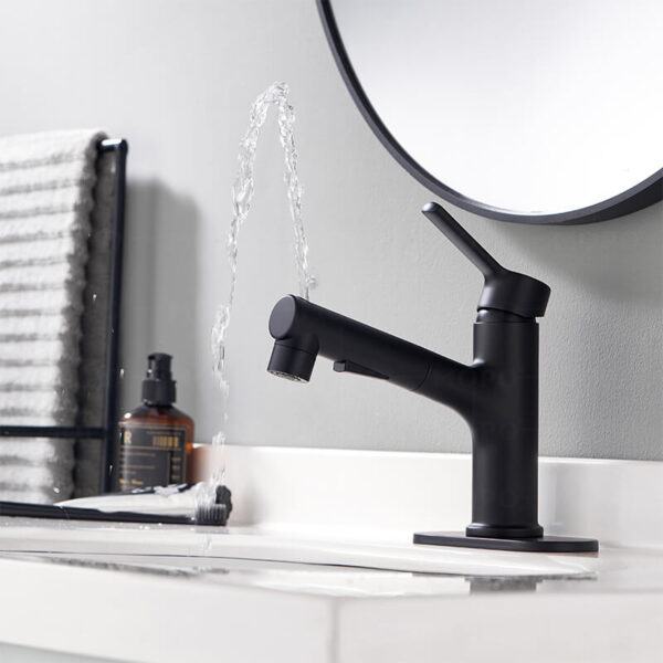 High quality matte black bathroom faucet