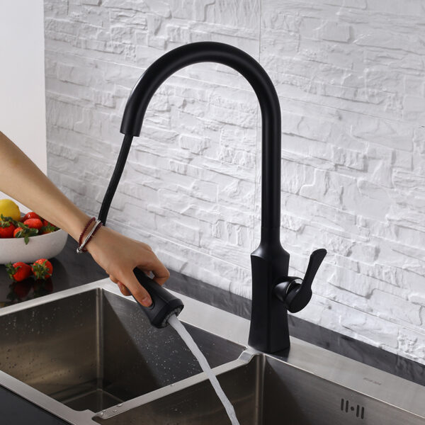 Countertop 304 stainless steel sink faucet kitchen faucet with pull down nozzle pull out popular kitchen faucet 4