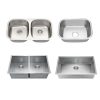 Cupc 2 Bowl Handmade Farmhouse Stainless Steel