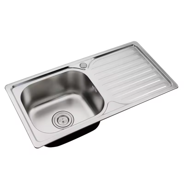 Custom Stainless Steel Sink Modern Rectangular Single Bowl Kitchen Sink With One Hole Polished Finish Factory Production