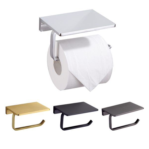 Custom Waterproof Stainless Steel 304 Towel Holder Paper With Placement Platform for Hotel Home Toilet