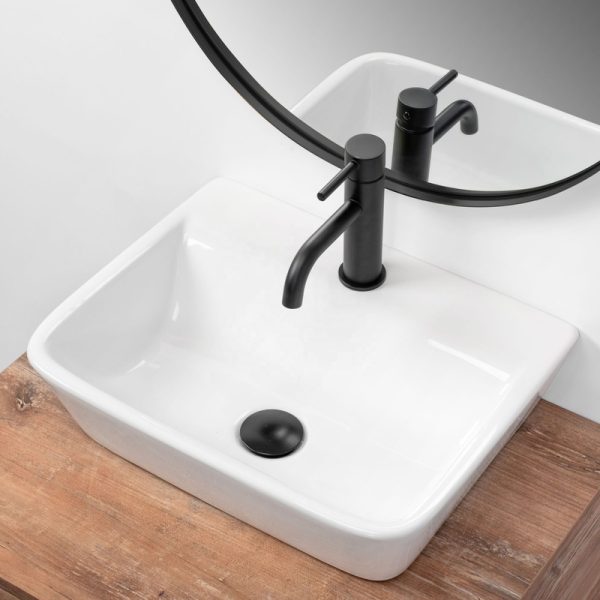 Customized Modern Ceramic Bathroom Sink Rectangular Shape Toilet Hand Wash Basins