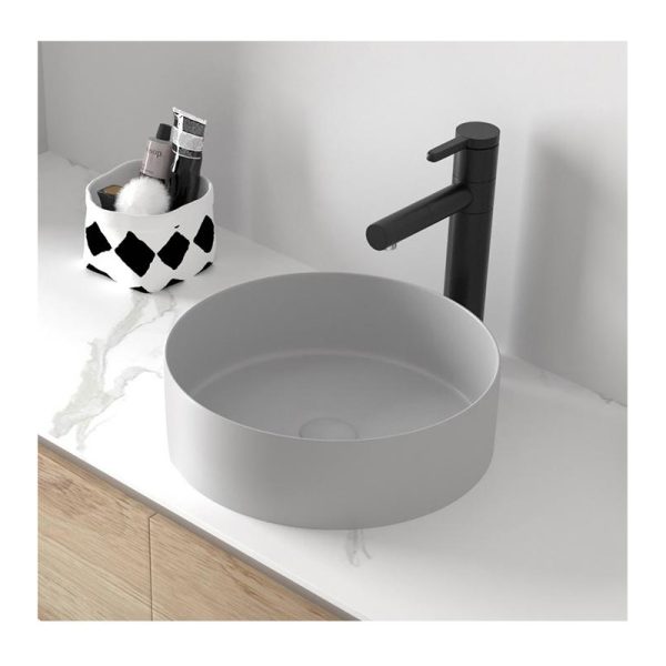 Customized Round Shape Bathroom Sinks Grey Black Small Sizes Cheap Modern Hand Washing Basins for Hotel