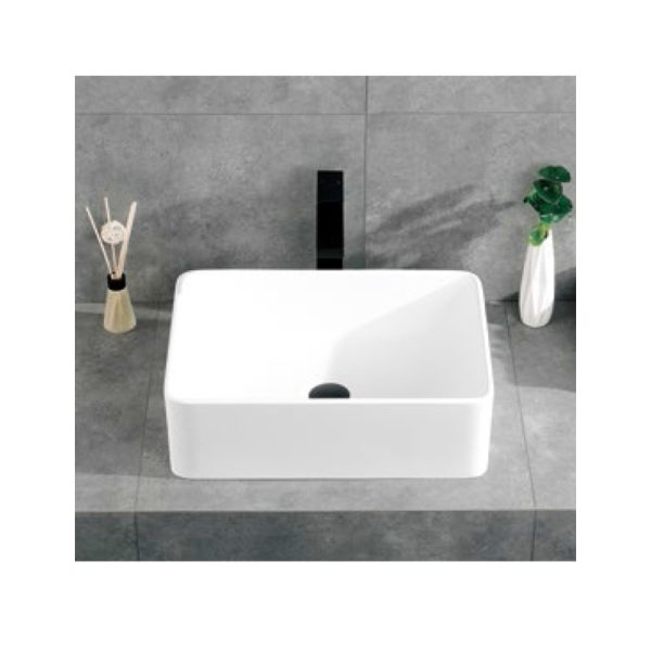 Durable Bathroom White All Shape Sink Artificial Stone  Above Counter Basin